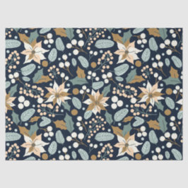 ポインセチア黒背景の冬の休日のラップ 薄葉紙