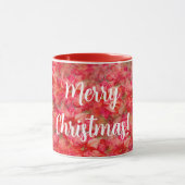 ポインセチア・アート赤い花クリスマスマグカップ マグカップ (中央)