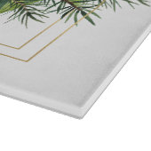 ポインセチア、オレンジ、常緑樹 カッティングボード (角)