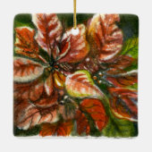 「ポインセチア」オーナメント セラミックオーナメント (裏面)