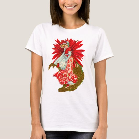 ポインセチア・ガール Tシャツ (正面)