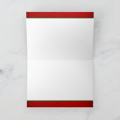 ポインセチア、キャンドルと緑結婚の サンキューカード (内部)