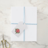 ポインセチア ギフトタグ (より糸つき)