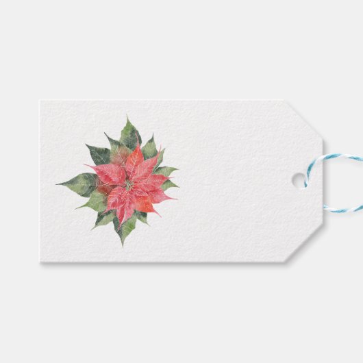 ポインセチア ギフトタグ (正面(横))