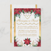 ポインセチア・クリスマスウィンターウェディングハネムーン基金 エンクロージャーカード (正面/裏面)
