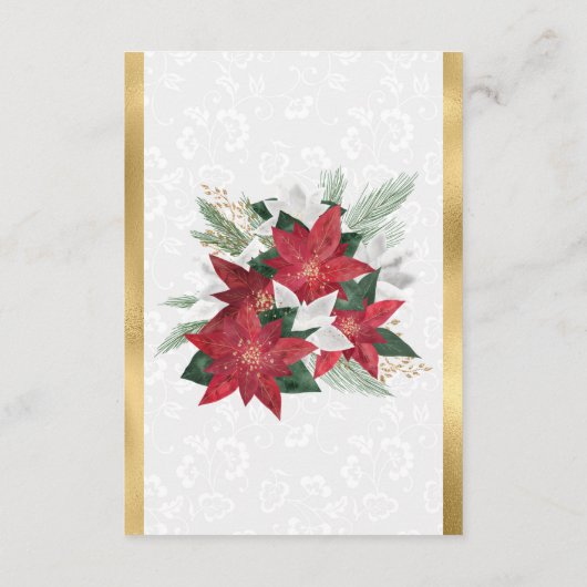 ポインセチア・クリスマスウィンターウェディングハネムーン基金 エンクロージャーカード (裏面)