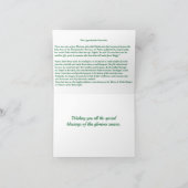 ポインセチア・クリスマスカードの伝説 シーズンカード (内部)