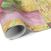 ポインセチア・クリスマスキャンドルラッピング紙 ラッピングペーパー (ロールコーナー)