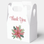 ポインセチア・クリスマスサンキューウェディングパーティー フェイバーボックス (オープン)