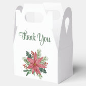 ポインセチア・クリスマスサンキューウェディングパーティー フェイバーボックス (オープン)