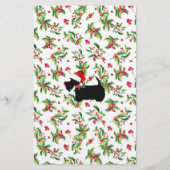 ポインセチア・クリスマススコットランド家族ニュースレター 便箋 (裏面)