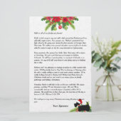 ポインセチア・クリスマススコットランド家族ニュースレター 便箋 (スタンド正面)