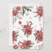 ポインセチア・クリスマスパーティー 招待状 (裏面)