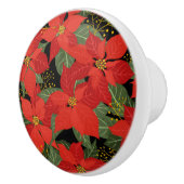 ポインセチア・クリスマスフローラ セラミックノブ (右)