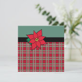 ポインセチア・クリスマス招待状 招待状 (スタンド正面)