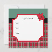 ポインセチア・クリスマス招待状 招待状 (裏面)