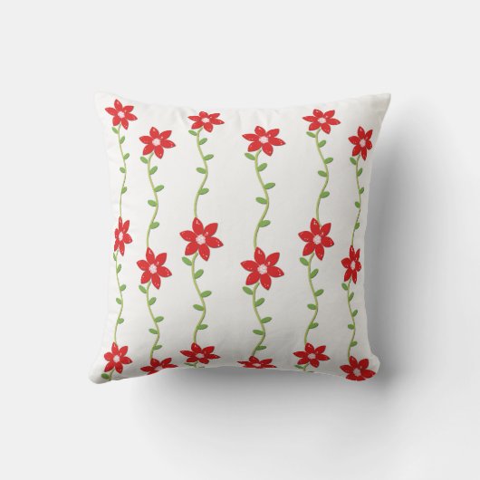 ポインセチア・クリスマス装飾用クッション クッション (裏面)