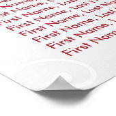 ポインセチア・クリスマス・ウィンター・ウェディング・シーティング・チャート ポスター (角)