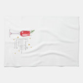 ポインセチア クリスマス カクテル レシピ キッチン タオル (横)