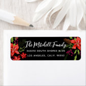 ポインセチア・クリスマス ラベル (インサイチュ)