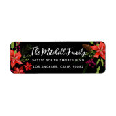 ポインセチア・クリスマス ラベル (正面)