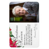 ポインセチア クリスマス 天国 追悼 フォト マグ マグネット (縦)