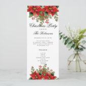 ポインセチア・クリスマス・招待状・プログラム&メニュー 招待状 (スタンド正面)