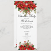 ポインセチア・クリスマス・招待状・プログラム&メニュー 招待状 (正面/裏面)
