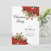 ポインセチア・クリスマス・招待状・プログラム&メニュー 招待状 (スタンド正面)