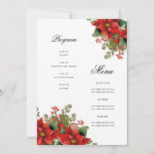 ポインセチア・クリスマス・招待状・プログラム&メニュー 招待状 (裏面)