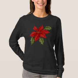 ポインセチア・クリスマス Tシャツ