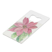 ポインセチア クレジットカード栓抜き (正面アングル)