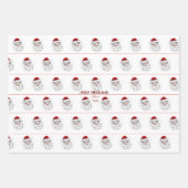 ポインセチア・サンタクロース・スター・オブ・ベツレヘム・クリスマス ラッピングペーパーシート (正面2)