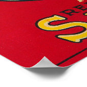 ポインセチア・サーモン缶ラベル ポスター (角)