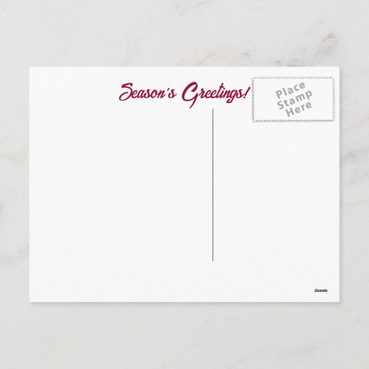 ポインセチア・シーズンのご挨拶 シーズンポストカード (裏面)