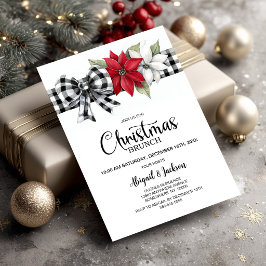 ポインセチア バッファロー プラッド クリスマス ブランチ 招待状
