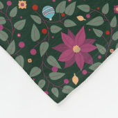 ポインセチア・パラダイスフリースブランケット フリースブランケット (角)