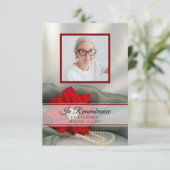 ポインセチア・パールズ冬葬儀記念悔やみや弔慰 サンキューカード (スタンド正面)