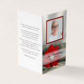 ポインセチア・パールズ冬葬儀記念祈りの言葉 名刺 (外部)