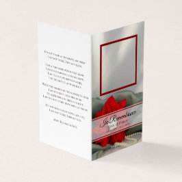 ポインセチア・パールズ冬葬儀記念祈りの言葉 名刺