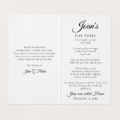 ポインセチア・パールズ冬葬儀記念祈りの言葉 名刺 (内部フラット)