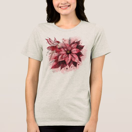 ポインセチア・フェアリー トライブレンドTシャツ (正面)