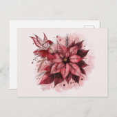 ポインセチア・フェアリー ポストカード (正面/裏面)