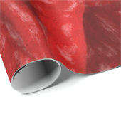 ポインセチア・フラワーアート赤クリスマスデクページ ラッピングペーパー (ロールコーナー)