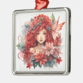 ポインセチア・フラワーガール メタルオーナメント (左)