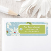 ポインセチア |ブルーホリデー住所 シール (インサイチュ)