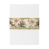 ポインセチア&ベリーと金ゴールド 招待状ベリーバンド (裏面例)