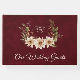 ポインセチア&ベリー冬の結婚式 ゲストブック