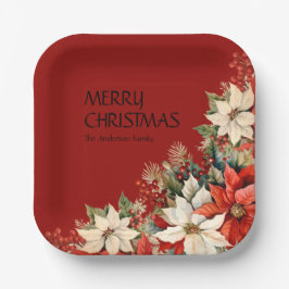 ポインセチア ペーパープレート
