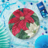 ポインセチア ペーパープレート (パーティー)